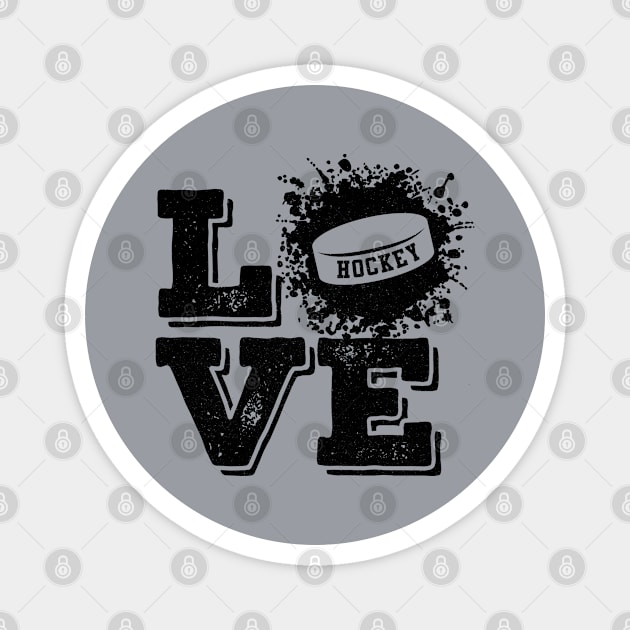 Love Hockey - Hockey Gift Tee Magnet by Horskarr